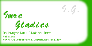 imre gladics business card